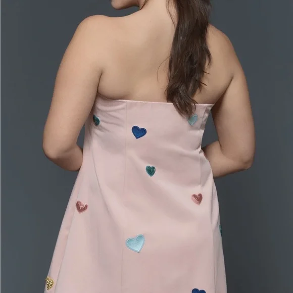 Mare Mare Strapless Embellished Heart Mini Dress - Picture 2 of 4